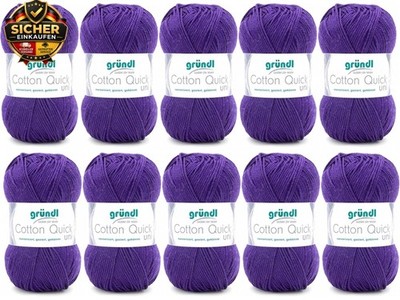 Gründl Wolle Cotton Quick uni - dünne Wolle zum Häkeln - Strickgarn - Häkelgarn 