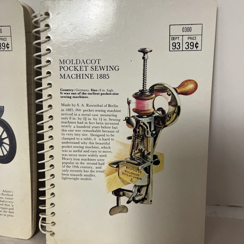 Vintage Note Books 70’s / 80’s Era. Educational Inventions Themed 6”x4” 5 Total - Image 2 of 4