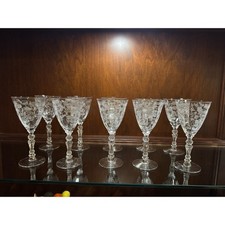 Fostoria Chintz Etched Floral Crystal Cordial...