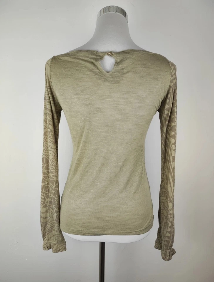 Desigual Taille XS T-shirt à manches longues pour femme vert - Photo 2/4