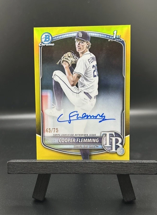 Bowman Tampa Bay Rays Baseball Autographed Sports Trading Cards