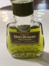 Vintage Mennen Skin Bracer Wild Moss After Shave 1.5 Oz. Glass Bottle