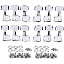 Right/Left Guitar String Tuning Pegs Sealed Machine Heads Tuners 10mm Chrome