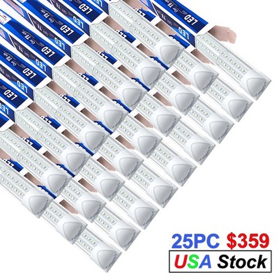 25 Pack 8Ft Led Shop Lights 100W Garage Warehouse Ceiling Fixture 12000Lm 6500K