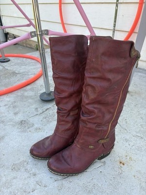 Rieker Women's Tall Boots Red/Burgundy, Size 6