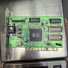 SIS 1MB PT-5906 Chip 6215 PCI Video Card Gold Recovery Untested