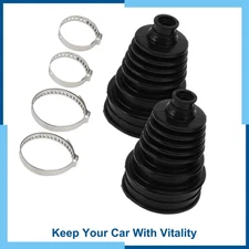 Universal CV Joint Boot with 4 Stainless Steel Clamps CV Boot Repair Kit
