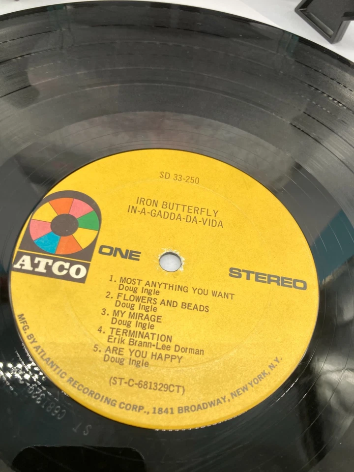 Iron Butterfly In-A-Gadda-Da-Vida Vintage Vinyl LP Atco Record SD-33-250 - Image 2 of 4