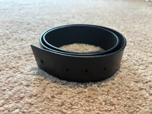 Civil War Reproduction Enlisted Belt Black Leather 40.5 Inches Long Pre-Owned