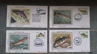 Lot of 4 BENHAM 1983 FDC  first day covers British River Fishes BS1a BS1b BS1c d