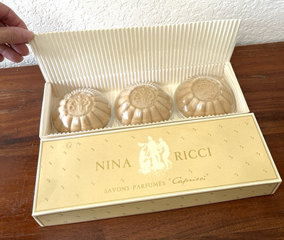Vintage NINA RICCI CAPRICCI Savon Perfume Soaps 3.4 oz Each -New in the Box