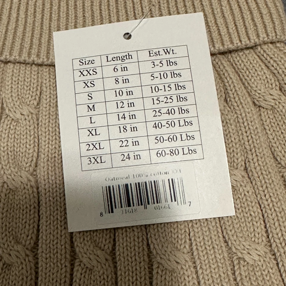 Suéter de punto apretado de algodón con cable con diseño de perro talla XXL multicolor Foto 4 de 4