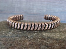 Native American Navajo Twisted Copper Bracelet by Tahe