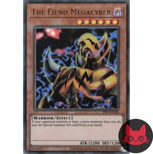Yugioh The Fiend Megacyber PSV-EN100 Reprint Ultra Rare NM