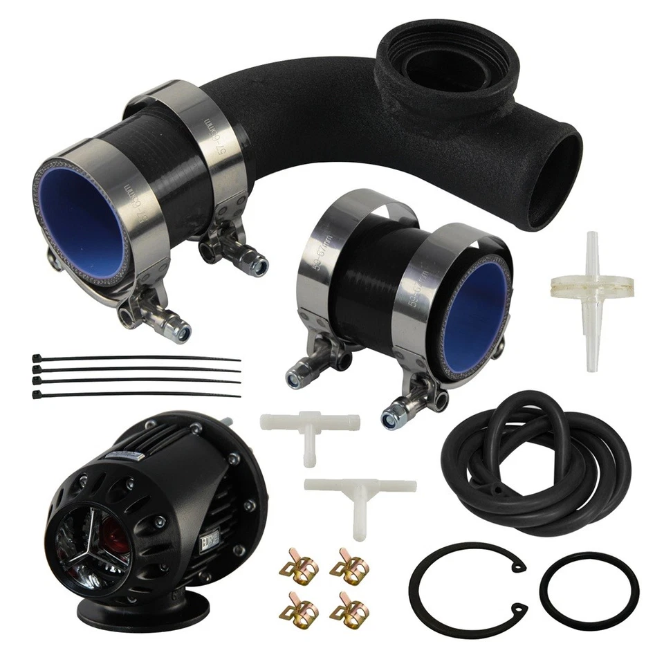2" 51mm 90 Degree Flange Pipe + SQV Blow Off Valve BOV 4 + Silicone Hose Kit BK - Image 2 of 4