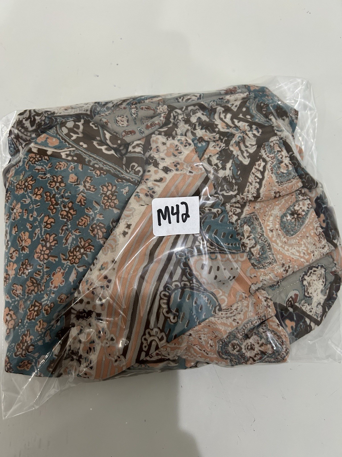 Main Strip Womens Boho Patchwork Romper Size S Bo… - image 13