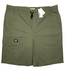 Caterpillar CAT Shorts Mens XL Green Cargo Work Utility Ripstop Shorts NWT