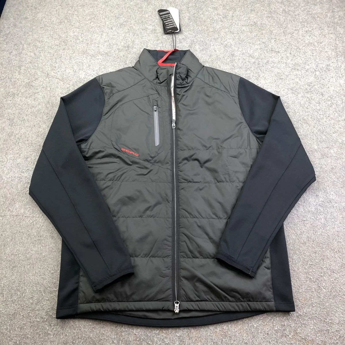 Veste De Golf Zero Restriction XL – Rouge Et Noir – Coupe-vent Imperméable