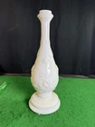 Vintage Aladdin Alacite Milk Glass Oil or Electric Lamp Base Floral White 12”