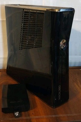 Xbox 360 Model 1439 Slim Black CONSOLE & 250GB Hard Drive 1451 Tested Working
