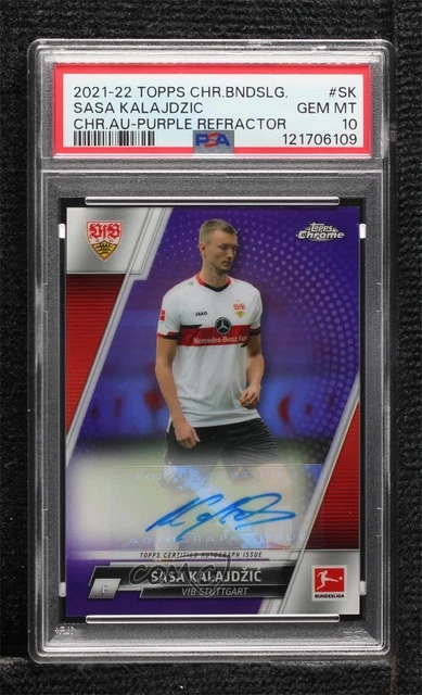 2021 Chrome Bundesliga Purple Refractor 72/199 Sasa Kalajdzic Rookie Auto RC 8d2