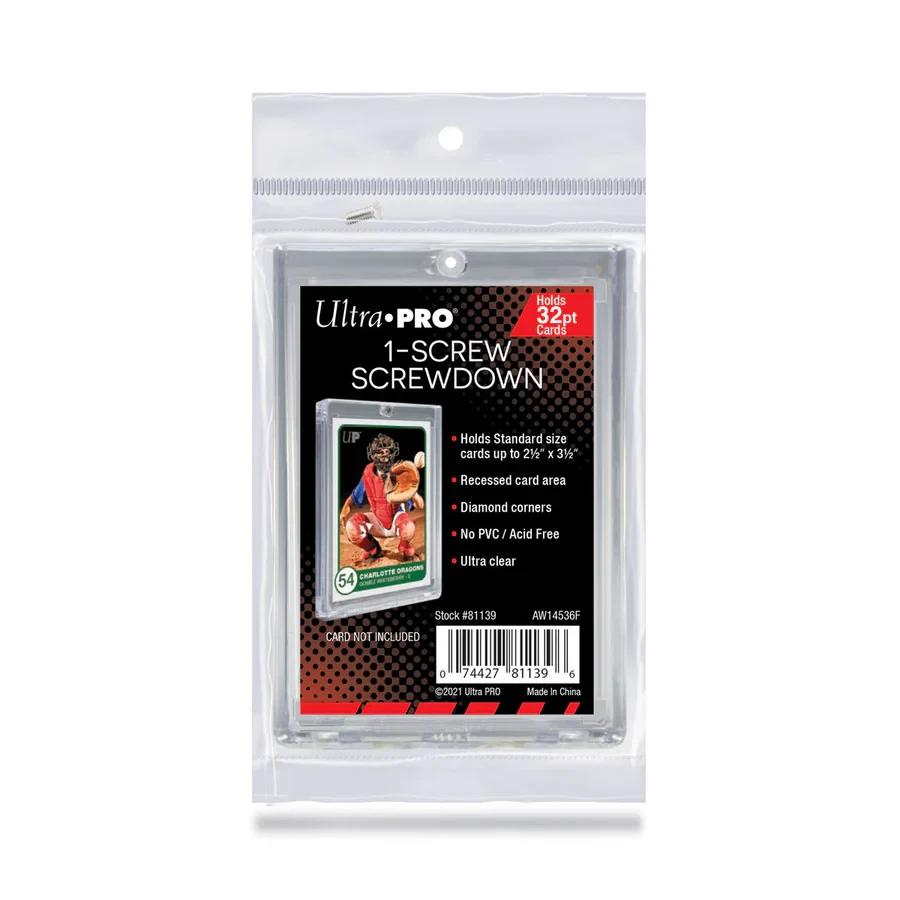 Ultra PRO One-Screwdown Card Toploader 2,5 x 3,5 sans PVC, encastré - Photo 2/2