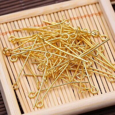 Wholesale Silver Plated Ball Head Eye Pins Jewelry Findings 15/20//25/30/40/50mm