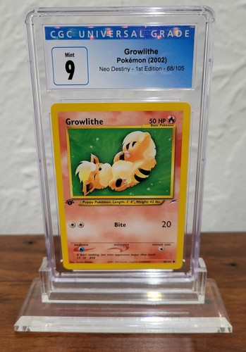 Growlithe (1st Edition) graded CGC 9 for sale on eBay