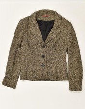 Liu Jo Womens 3 Button Blazer Jacket It 44 Medium Grey Herringbone Acrylic Cl15