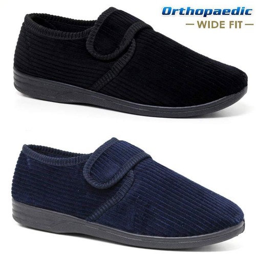WIDE FITTING STRAP SLIPPERS SHOES SIZE 