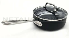 New ALL-CLAD Nonstick HA1 Hard Anodized 2.5 Qt Saucepan Pan w/ Lid Professional