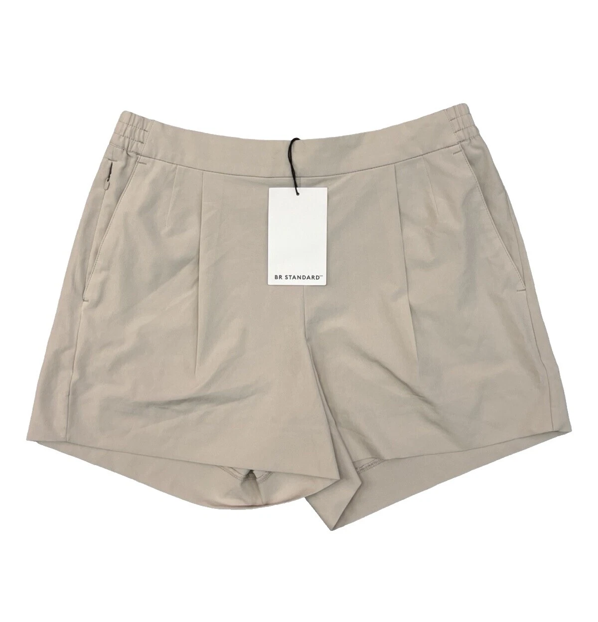 Pantalones cortos sólido marrón de Poliéster para Mujer