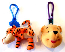Lot of 2 Winnie The Pooh  Tigger Purse, Backpack Charm Clip