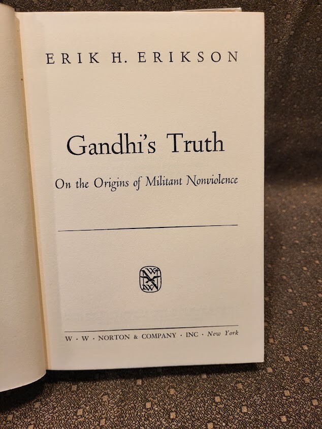 Erik H. Erikson, Gandhi's Truth, SIGNED Inscribed HC DJ 1st / 2md eBay