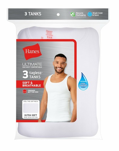 Hanes Tank Undershirt 3-Pack A-Shirt 