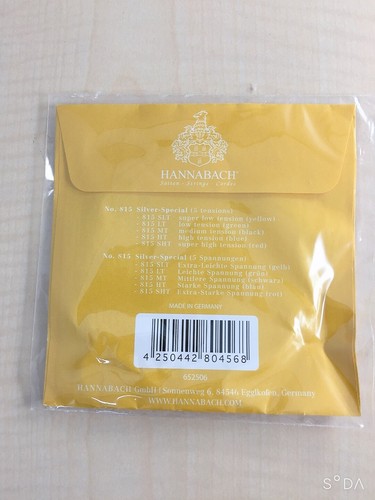HANNABACH Silver Special E8156SLT gelb E 6 Saiten - Bild 2 von 2