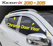 Chrome Window Visor Sun Rain Vent Guard K-711 Usps For Hyundai Tucson 20102015