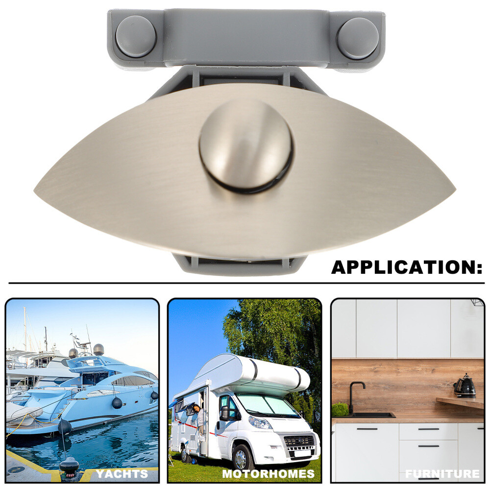 Zinc Alloy Button Wall Cupboard Lock Door Knobs RV Push Latch eBay