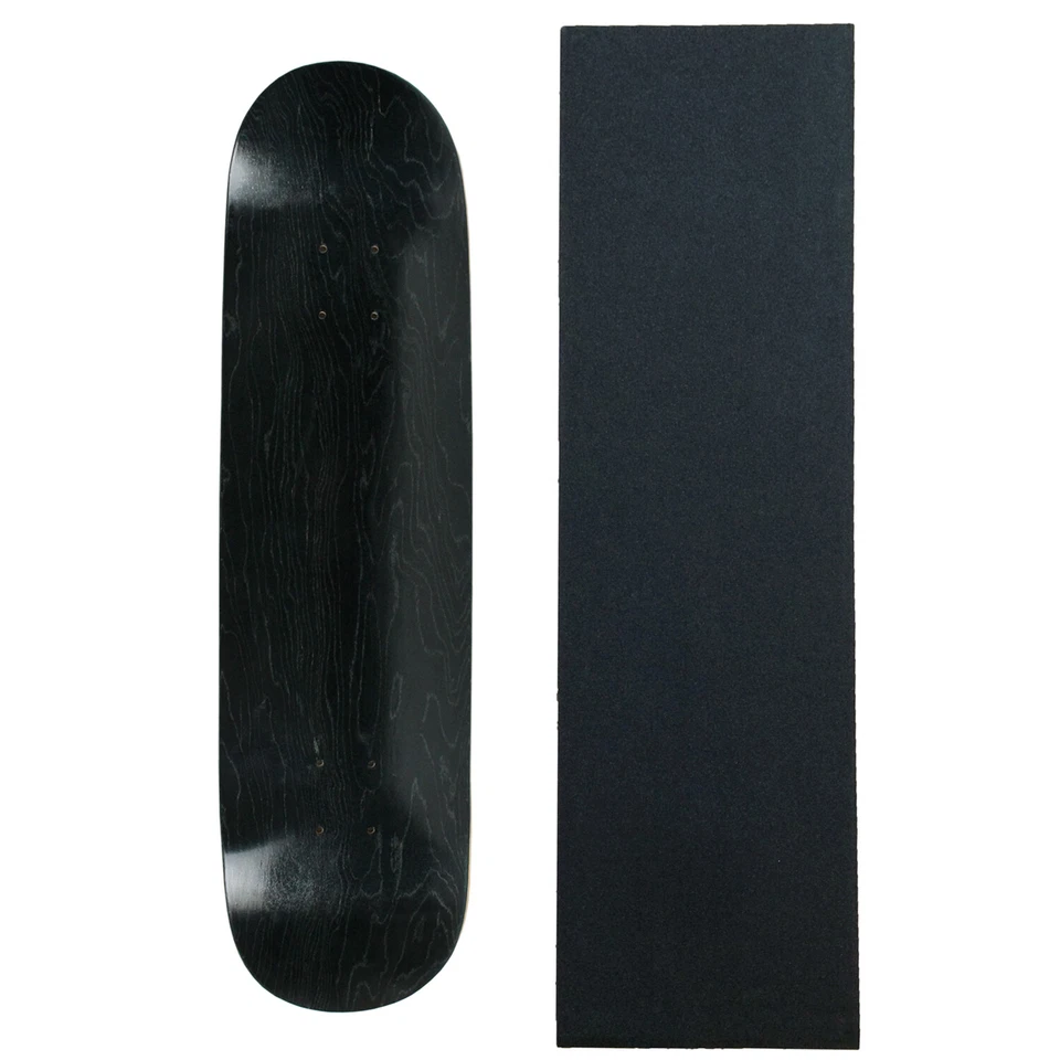 MOOSE Blank SKATEBOARD DECK 8.5 BLACK Skateboards With Black Diamond Grip