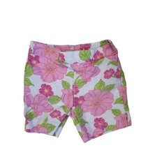 Janie and Jack Pink Floral Cotton Shorts, Infant size 12 18 mths