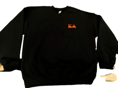 Kappa Alpha Order Black Crewneck Sweatshirt w/Embroidered Letters sz Medium