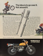 1969 Yamaha 175 CT1  Enduro Motorcycle Print Ad Autolube