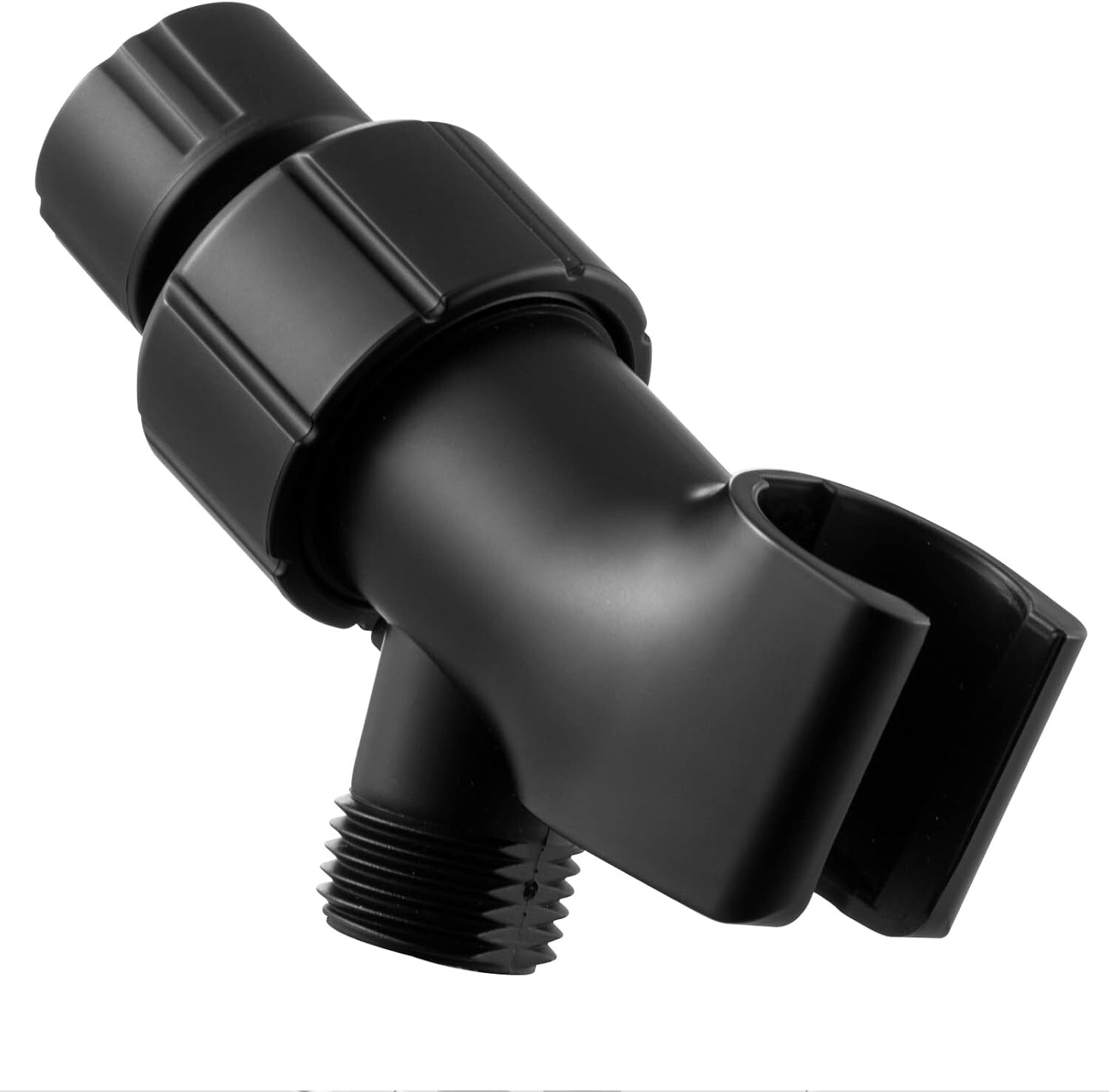 All Metal Shower Head HolderShower Arm Holder for Handheld Matte Black