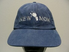 NEW MOM - FADED STYLE - ONE SIZE ADJUSTABLE STRAPBACK BALL CAP HAT 