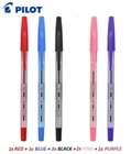Pilot BPS Fine tip ballpoint pen- 3x BLACK+ 3x BLUE+ 2x PURPLE + 2xRED + 2x PINK