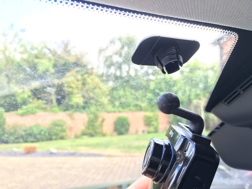 Low Profile Stealth Angled Mount For Dash Cam Transcend Steep Windscreen Bracket - Picture 3 of 5
