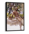 JOHN SINGER SARGENT MAN AND TREES, FLORIDA -FLOAT EFFECT FRAMED CANVAS ART PRINT