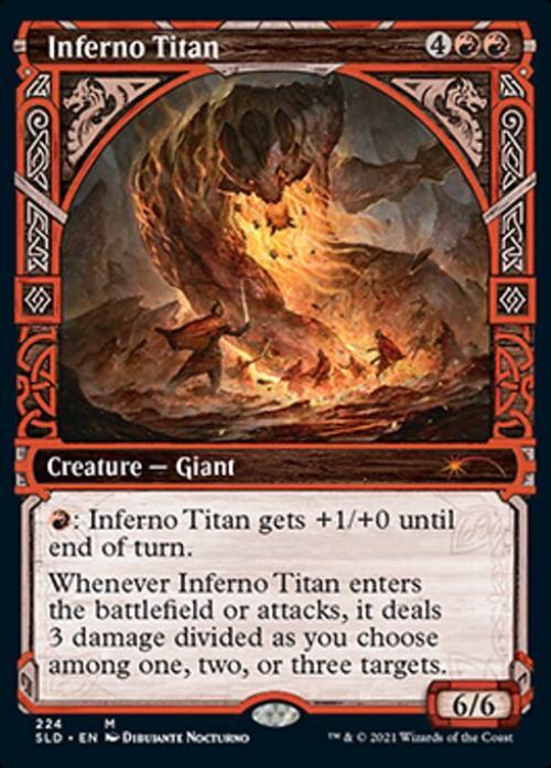 Inferno Titan -Foil Light Play English MTG Secret Lair