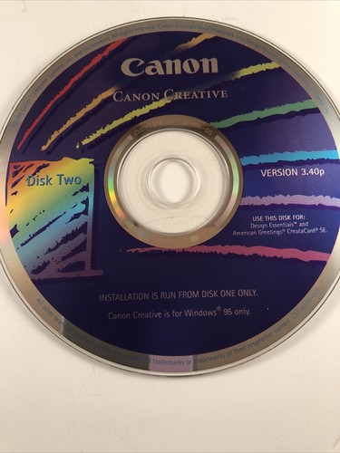 Canon Creative 3 & Printer Setup Windows 95, 98, 3.1 Excellent - Picture 5 of 8