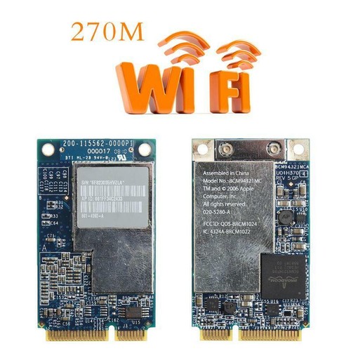 2.4G+5G 270M Wifi Wireless Mini PCI-E Card For Apple Macbook BCM94321MC 661-3874 - Afbeelding 6 van 7